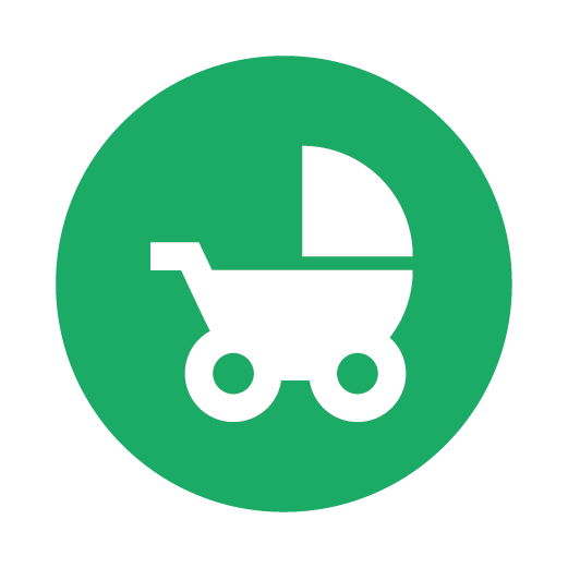 Icon of baby stroller