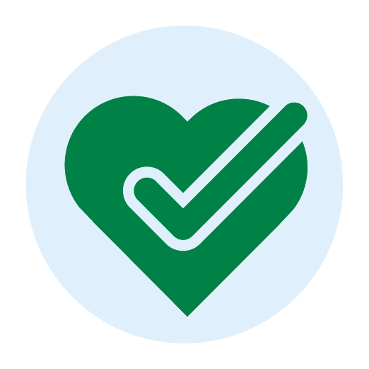 Heart with a checkmark