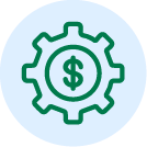 Wheel with a money sign icon