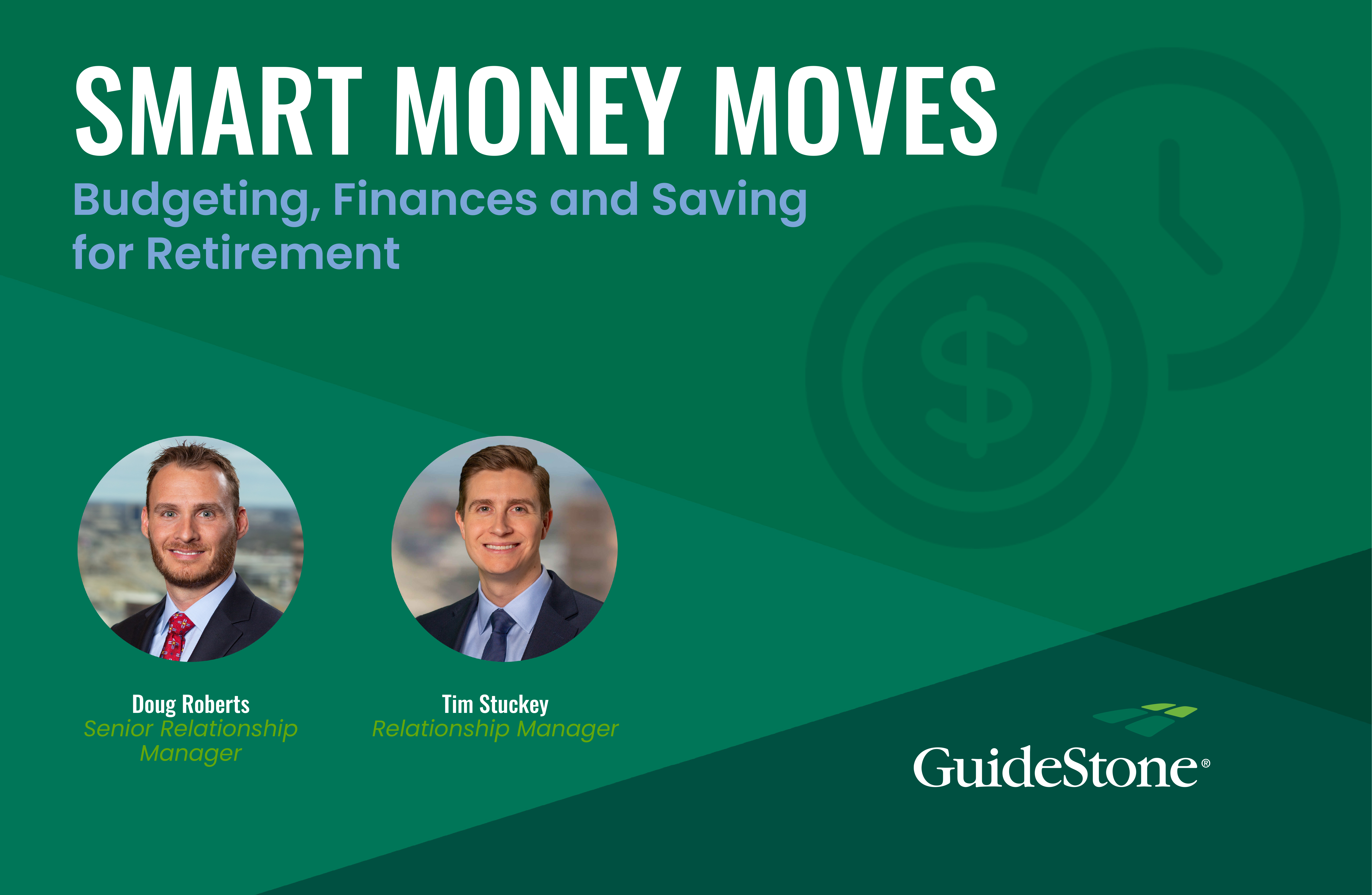 Thumbnail picture of Doug Roberts and TIme Stuckey discussing budgeting, finaces and saving for retirement.